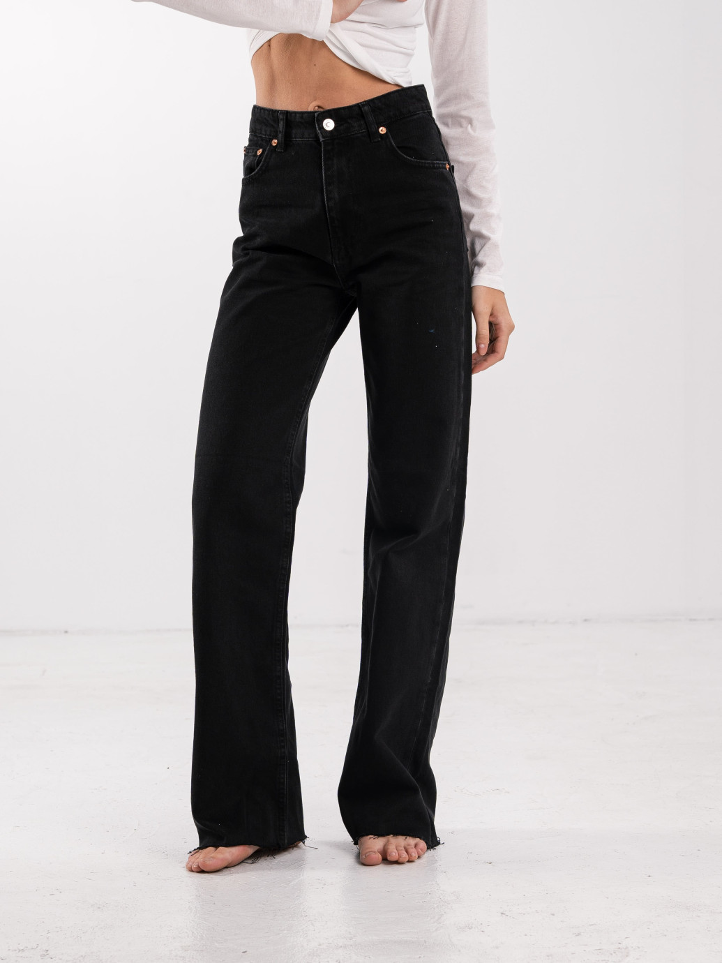 ДЖИНСИ WIDE LEG ЧОРНІ WL 527
