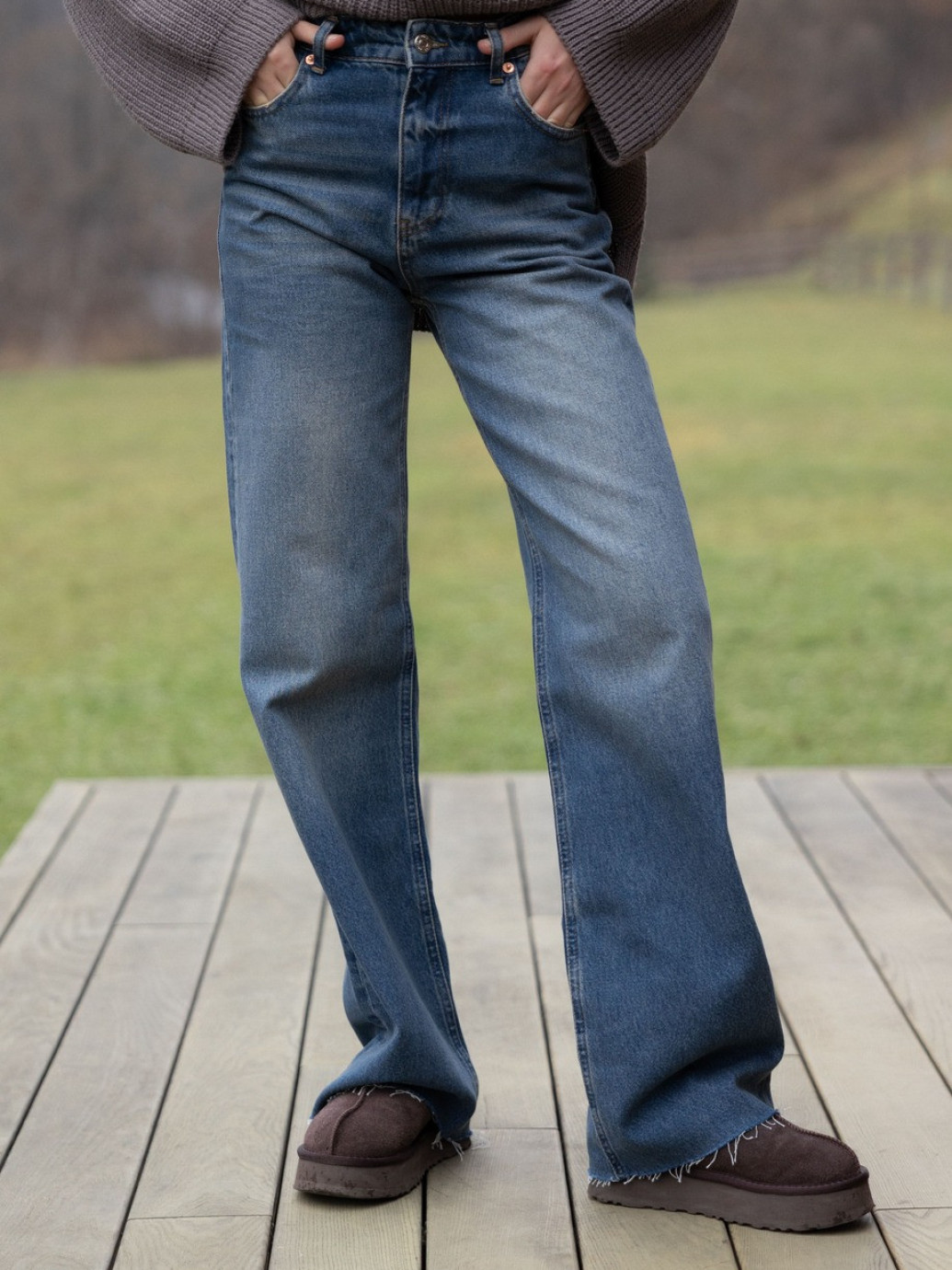 ДЖИНСИ WIDE LEG СИНІЙ WL 534