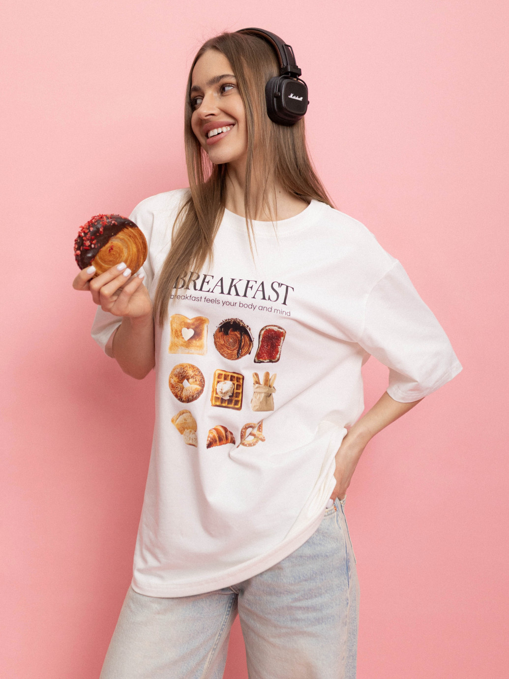Футболка оверсайз breakfast
