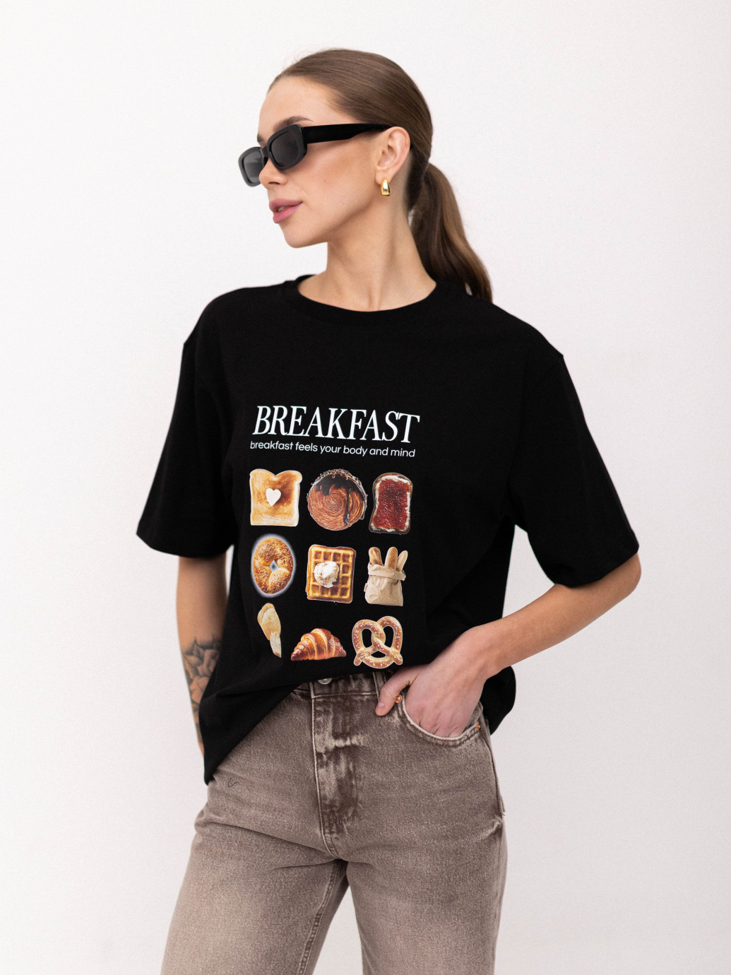 Футболка оверсайз breakfast