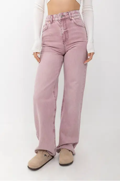 ДЖИНСИ WIDE LEG РОЖЕВИЙ WL 557