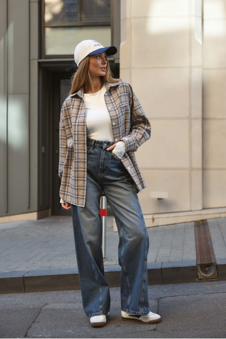 ДЖИНСИ WIDE LEG СИНІЙ З ШВОМ WL 574