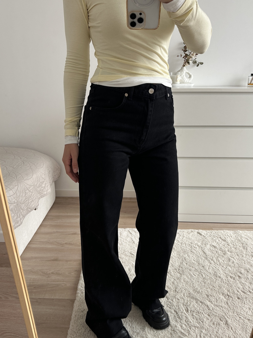 ДЖИНСИ WIDE LEG ЧОРНИЙ WL 575