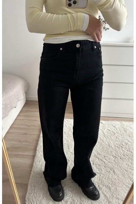 ДЖИНСИ WIDE LEG ЧОРНИЙ WL 575