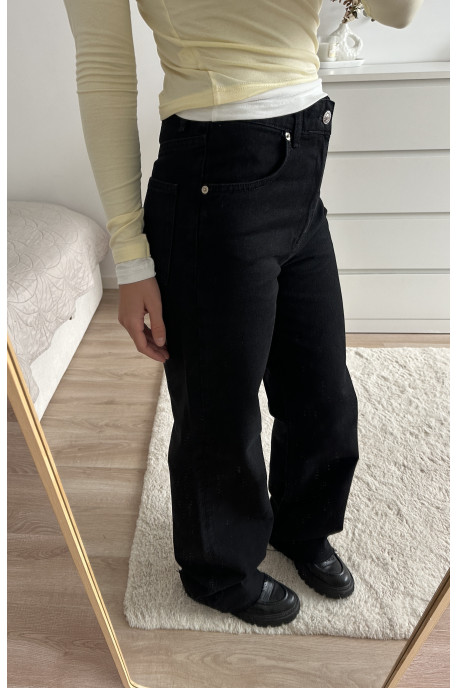 ДЖИНСИ WIDE LEG ЧОРНИЙ WL 575