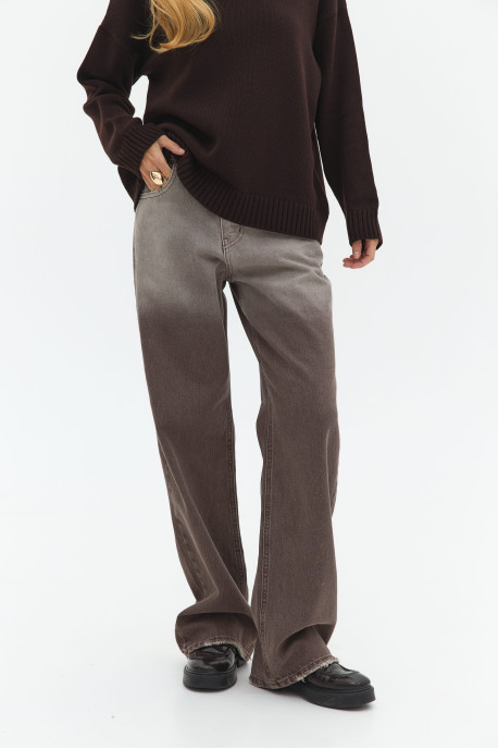 ДЖИНСИ WIDE LEG КОРИЧНЕВІ WL 582