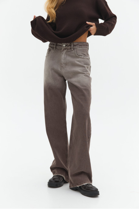 ДЖИНСИ WIDE LEG КОРИЧНЕВІ WL 582