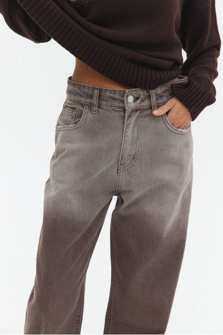 ДЖИНСИ WIDE LEG КОРИЧНЕВІ WL 582