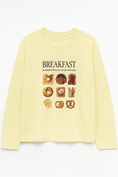 ЛОНГСЛІВ ОВЕРСАЙЗ LS031 З ПРИНТОМ BREAKFAST