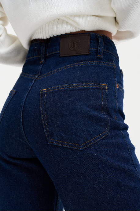 ДЖИНСИ WIDE LEG ТЕМНО СИНІЙ WL 577
