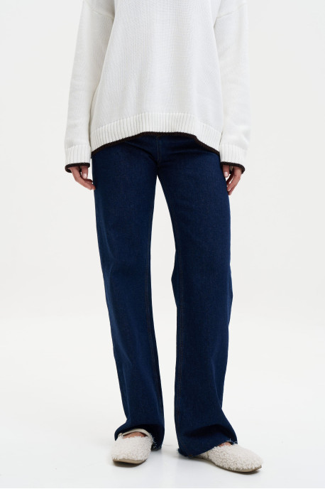ДЖИНСИ WIDE LEG ТЕМНО СИНІЙ WL 577