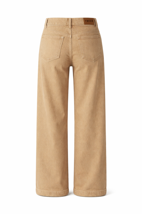 ДЖИНСИ WIDE LEG БЕЖЕВІ WL 595