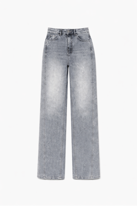 ДЖИНСИ WIDE LEG СІРІ З ШВАМИ WL 588