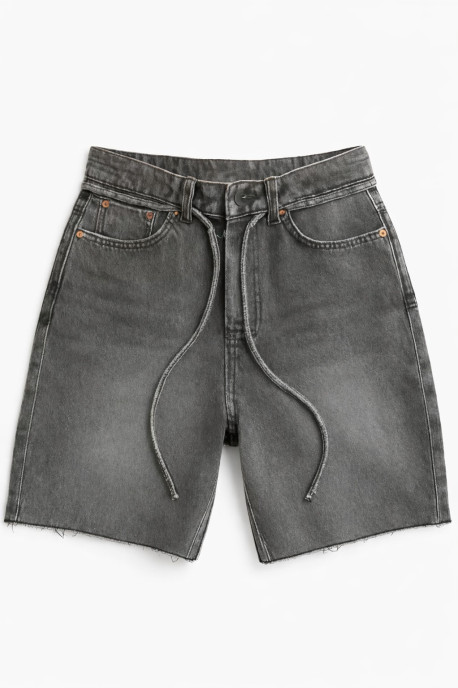 Шорти wide leg з поясом сірий wl 542