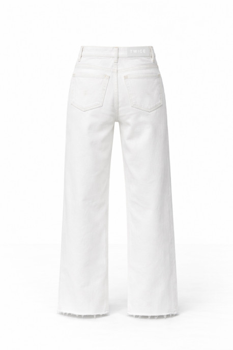 ДЖИНСИ WIDE LEG МОЛОЧНИЙ З ПОТЕРТОСТЯМИ WL615