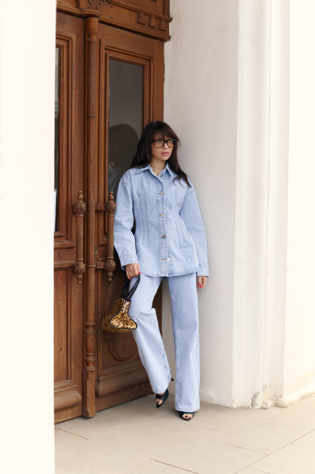 ДЖИНСИ WIDE LEG БЛАКИТНИЙ WL 612