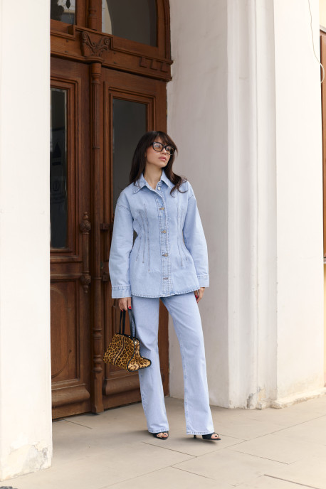 ДЖИНСИ WIDE LEG БЛАКИТНИЙ WL 612
