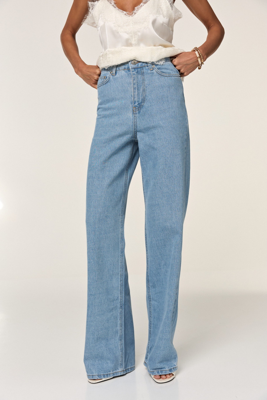 ДЖИНСИ WIDE LEG БЛАКИТНИЙ WL 613
