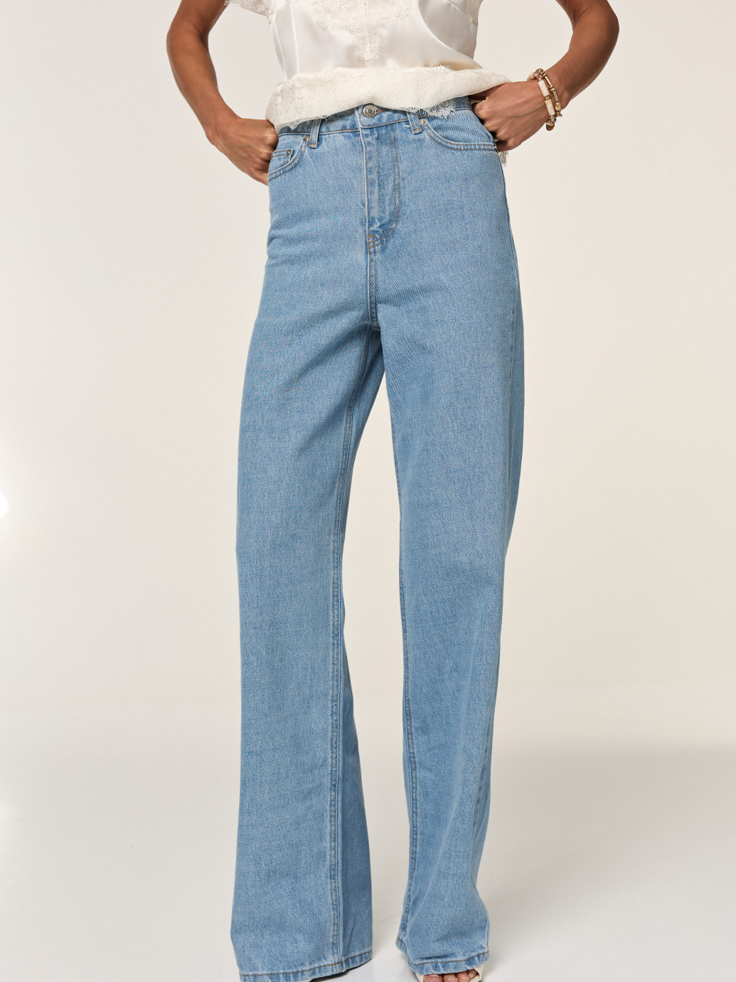 ДЖИНСИ WIDE LEG БЛАКИТНИЙ WL 613