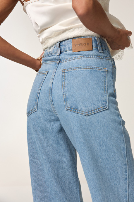 ДЖИНСИ WIDE LEG БЛАКИТНИЙ WL 613