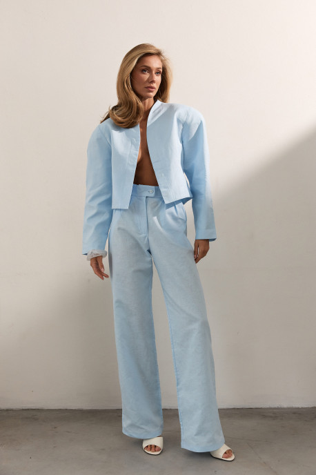 Брюки прямого крою лляні TR012