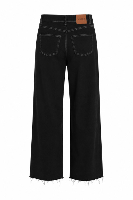 ДЖИНСИ WIDE LEG З КОНТРАСТНИМ ШВОМ ЧОРНІ WL601