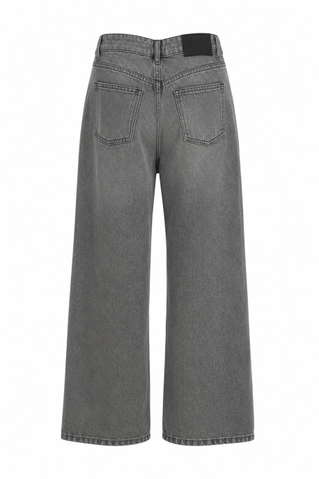 ДЖИНСИ WIDE LEG СІРІ З ШВАМИ WL 593