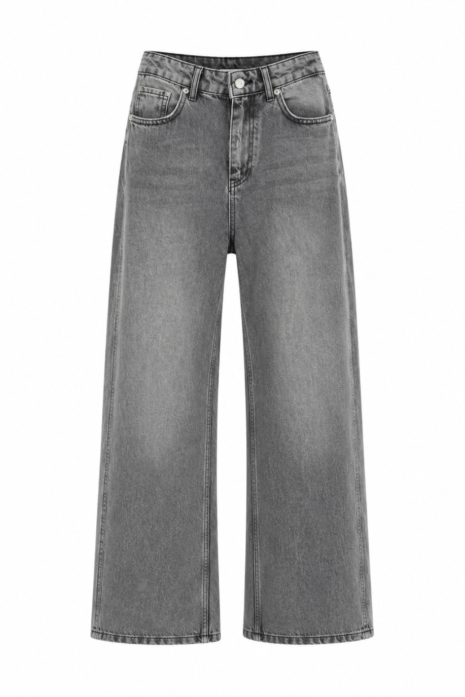 ДЖИНСИ WIDE LEG СІРІ З ШВАМИ WL 593