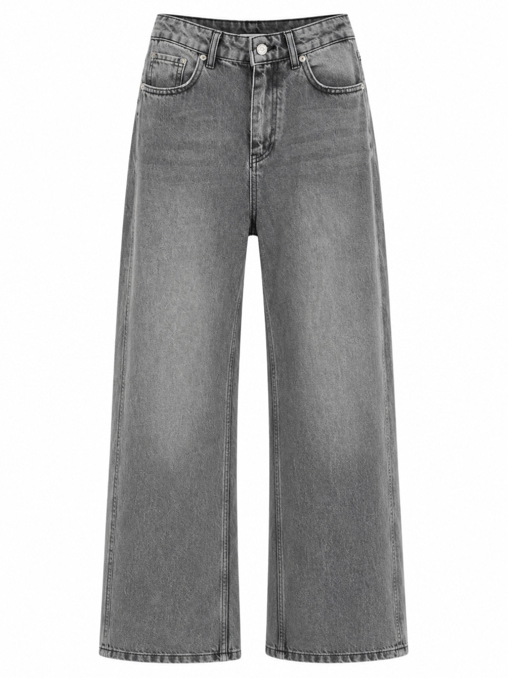 ДЖИНСИ WIDE LEG СІРІ З ШВАМИ WL 593
