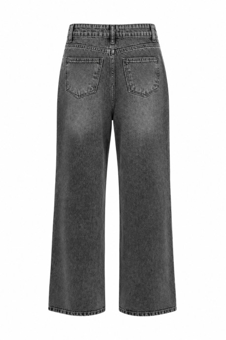 ДЖИНСИ WIDE LEG СІРИЙ WL603