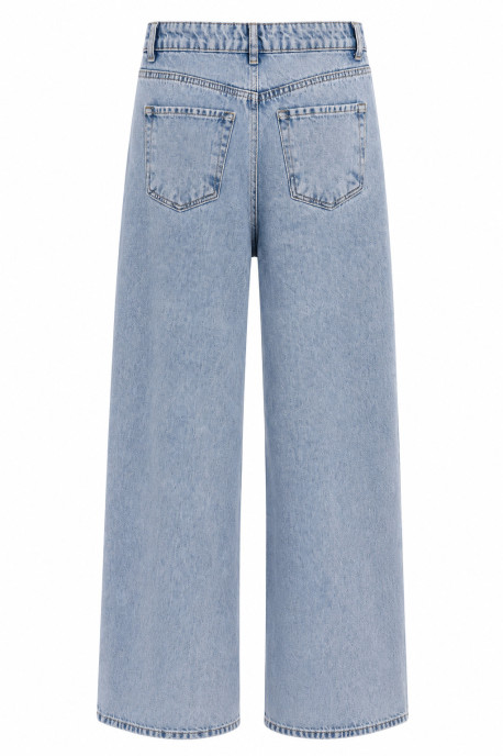 ДЖИНСИ WIDE LEG БЛАКИТНІ З АСИМЕТРИЧНИМИ ШВАМИ WL 590