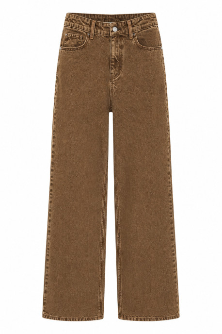 ДЖИНСИ WIDE LEG КОРИЧНЕВИЙ WL 610
