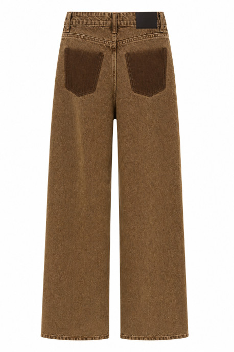 ДЖИНСИ WIDE LEG КОРИЧНЕВИЙ WL 610