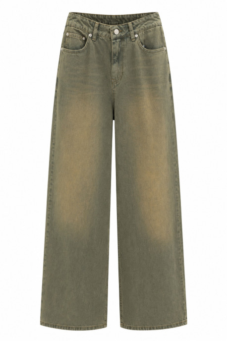 ДЖИНСИ WIDE LEG ЗЕЛЕНИЙ WL 569
