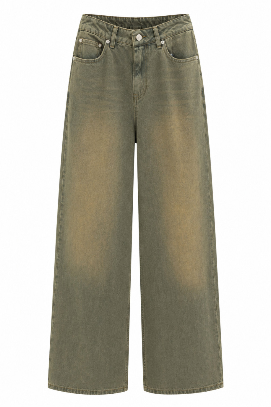 ДЖИНСИ WIDE LEG ЗЕЛЕНИЙ WL 569