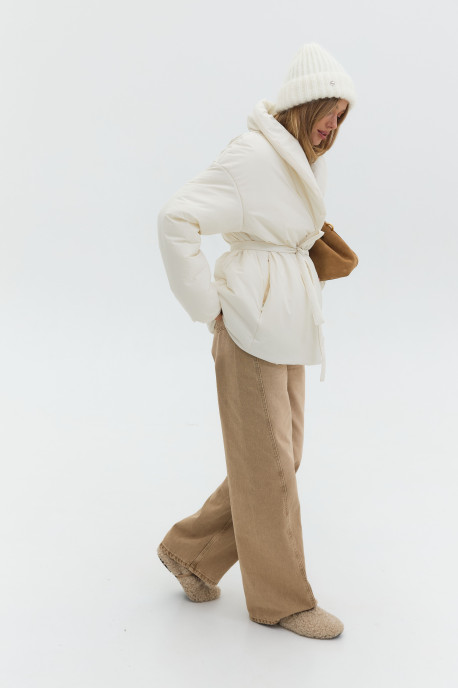 ДЖИНСИ WIDE LEG БЕЖЕВИЙ З ШВОМ WL 573